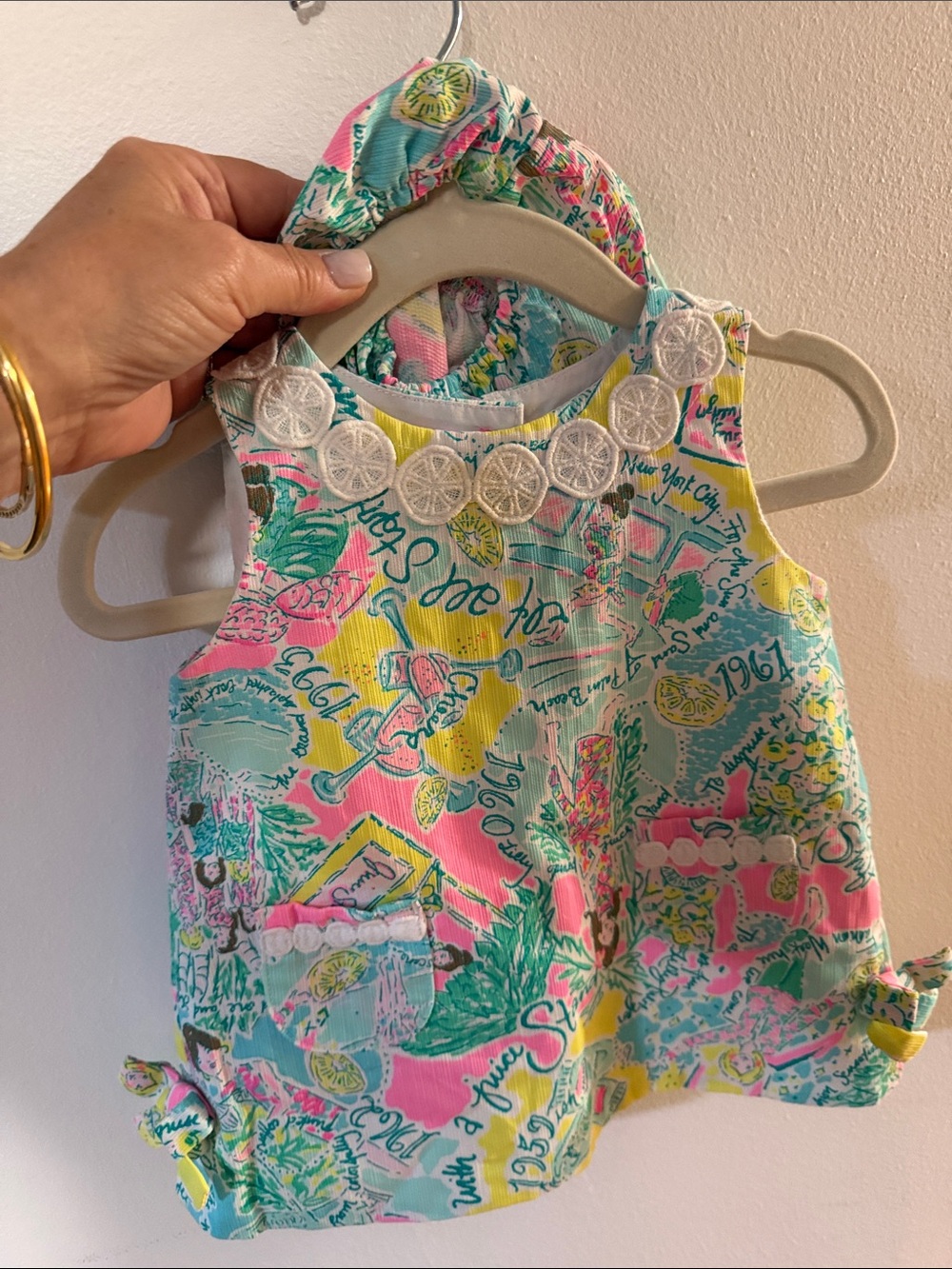 Lilly Pulitzer LITTLE LILLY Shift Dress Pop Up In the Beginning 3-6 months